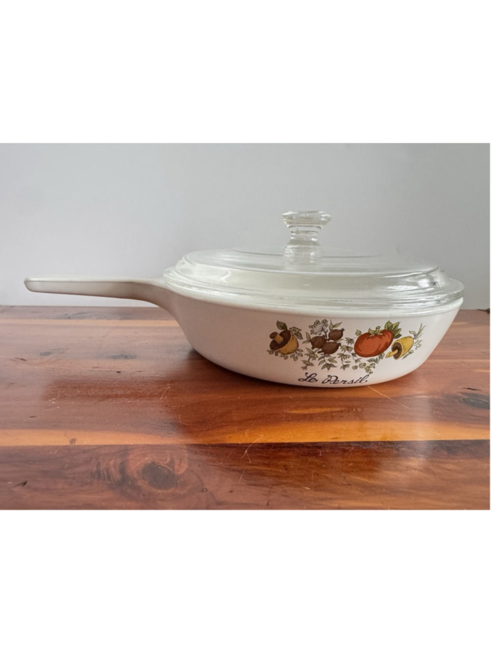 Vintage Corning Ware Le Persil P-83-B 6.5” Skillet Sauce Pan w Glass Lid